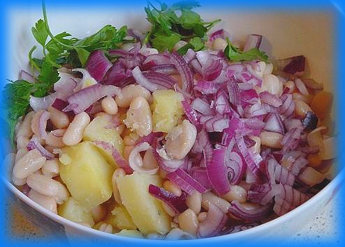 insalata di fagiolini mela e cipolla di tropea