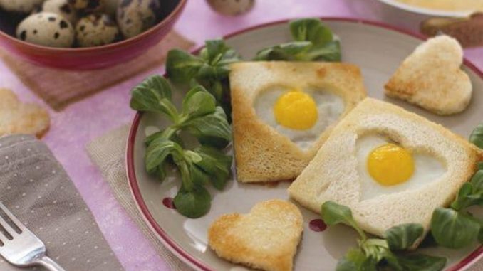 uova di quaglia in cuore di pane